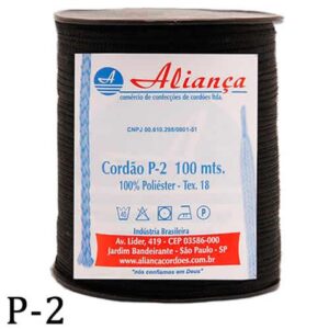 CORDÃO DE POLIÉSTER P2 - ALIANÇA - 2MM - C/100M