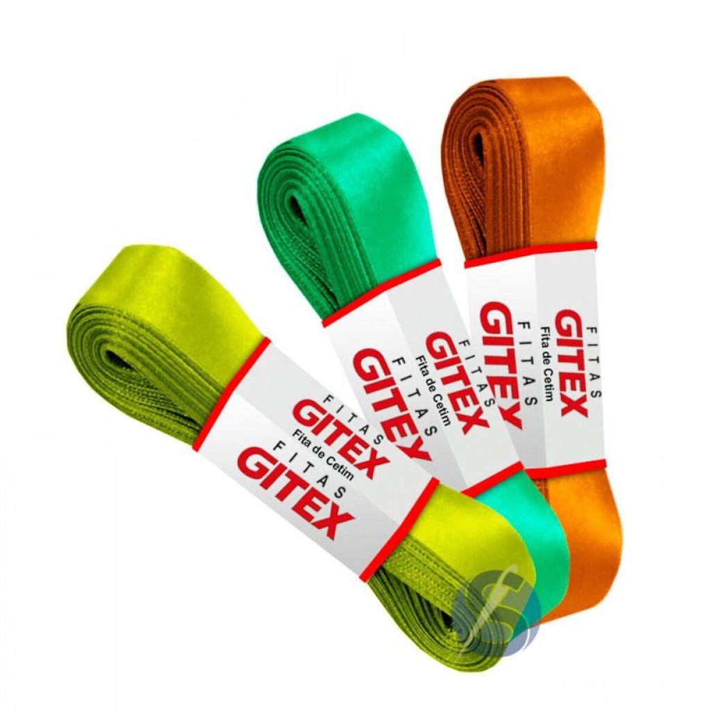 Fita de cetim - Gitex - Face simples - N°2 - 10mm x 10m